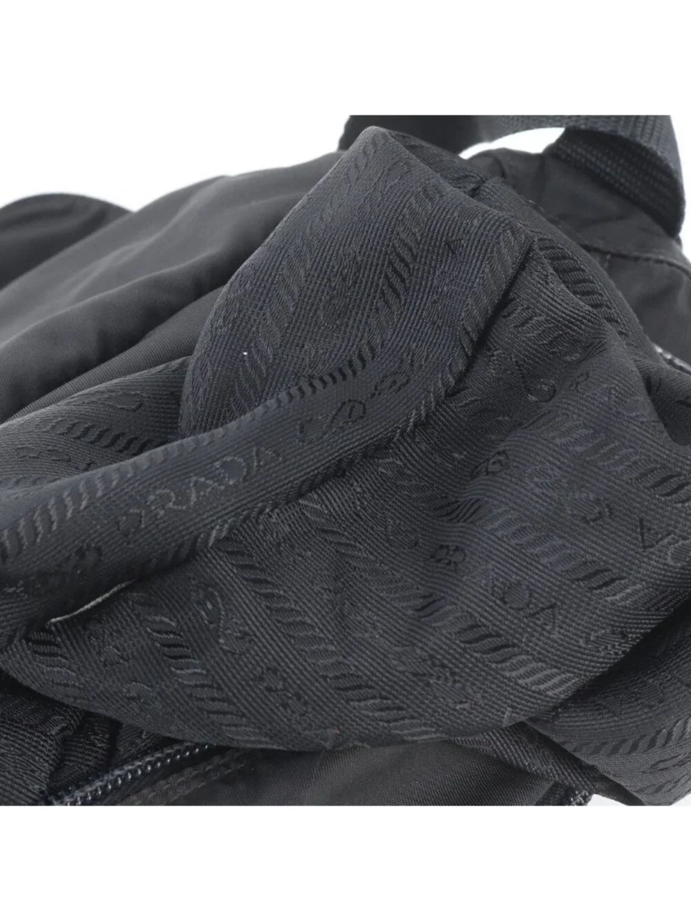 Prada Tessuto Nylon Triangle Logo Leather Shoulder Bag Messenger Business
